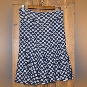 Effie's Heart Blue and Cream A-Line Skirt